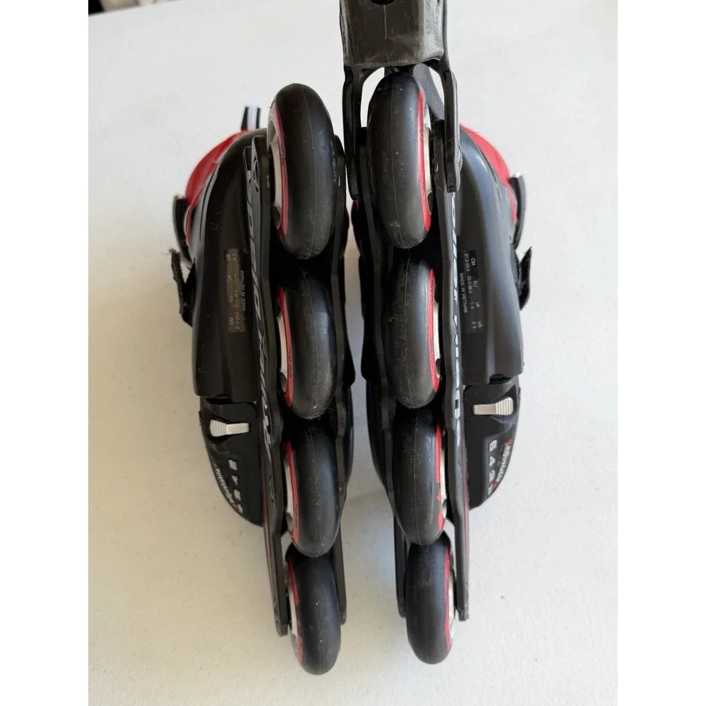 Rollerblade Junior Kids Adjustable Inline Skates Black/Red, Microblade, Size 2-5